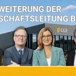 LGI Geschäftsführung vor dem LGI Gebäude